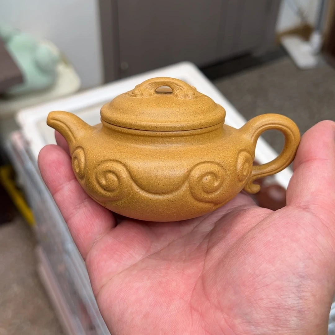 醉***死茶壶紫砂150cc黄金段仿古如意