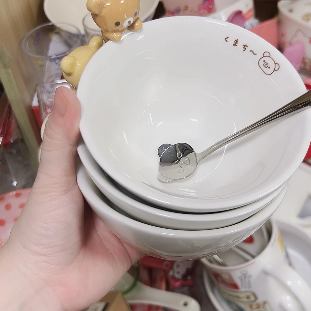 瓷片送两个勺子微瑕可爱满20包邮