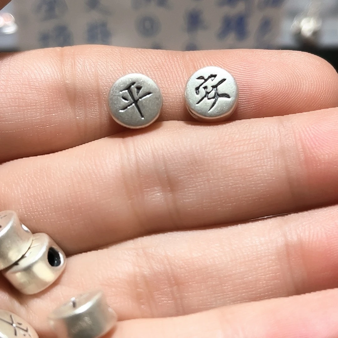 珐琅吊坠足银0072