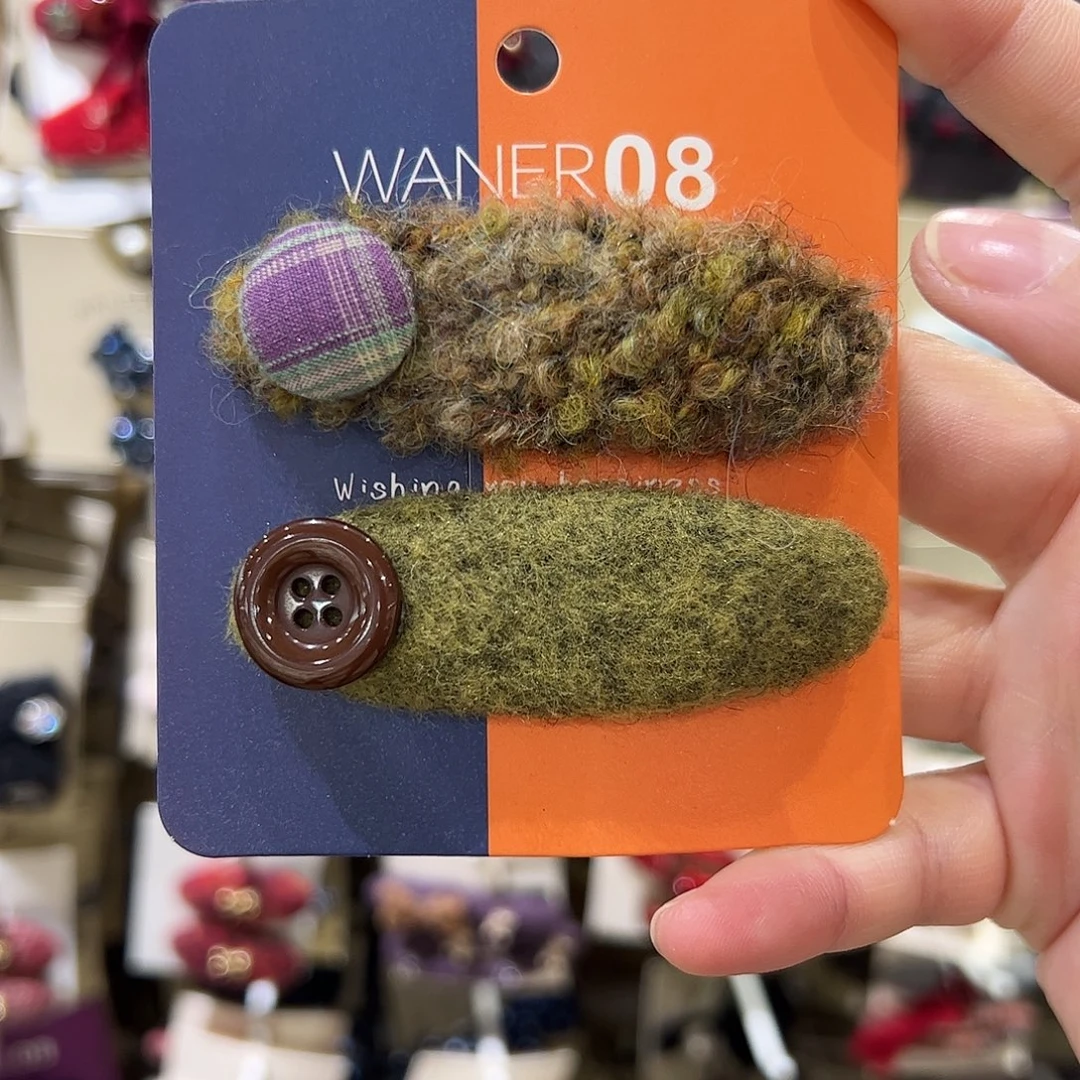 布艺非金属绿色拜拜夹