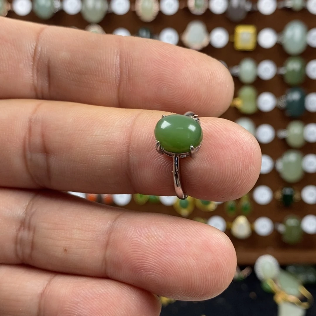 和田玉（碧玉）戒指合金