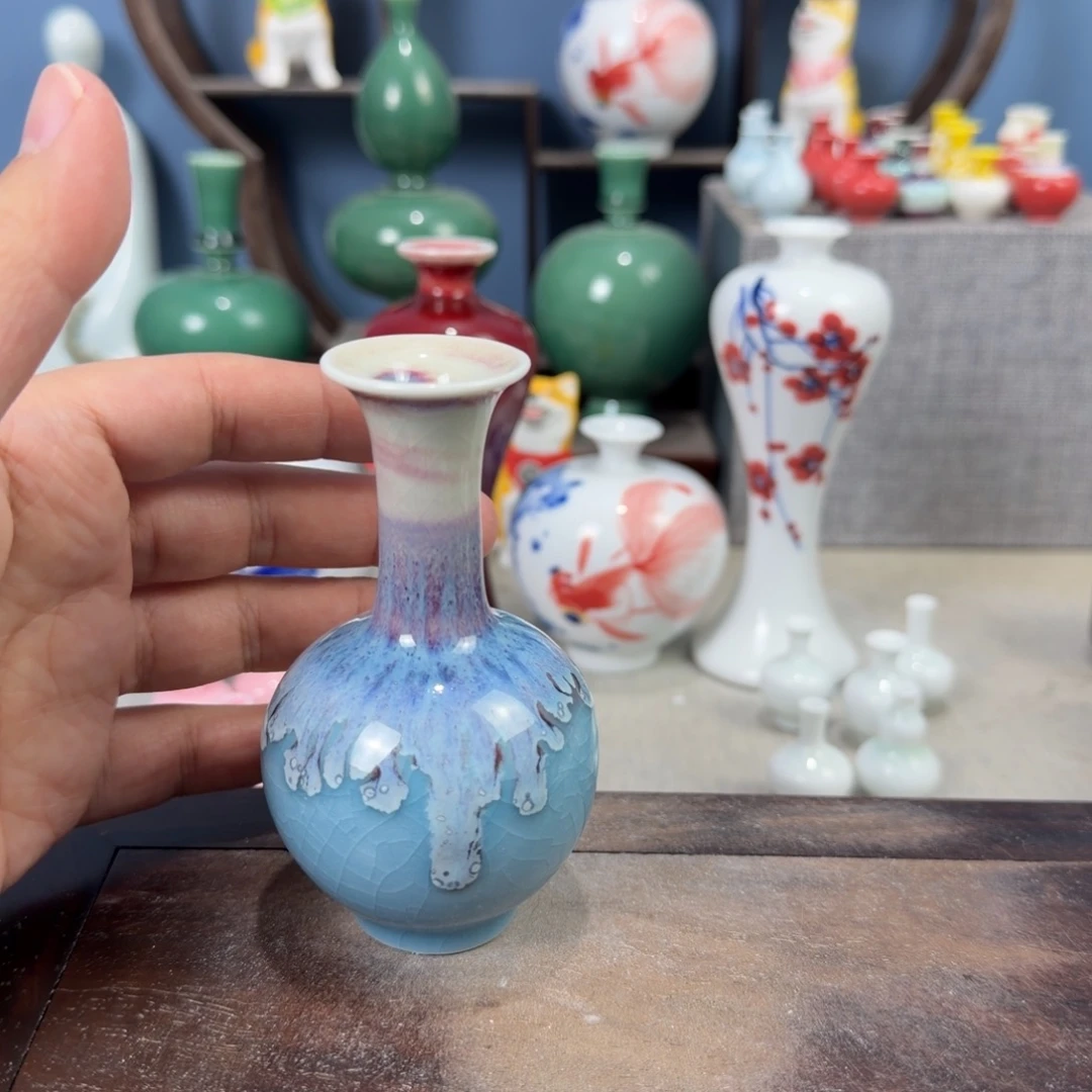 陶瓷手工小花器摆件