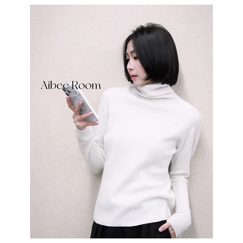 ABIEE ROOM 高领针织宽松打底羊毛毛衣 A925Z20358