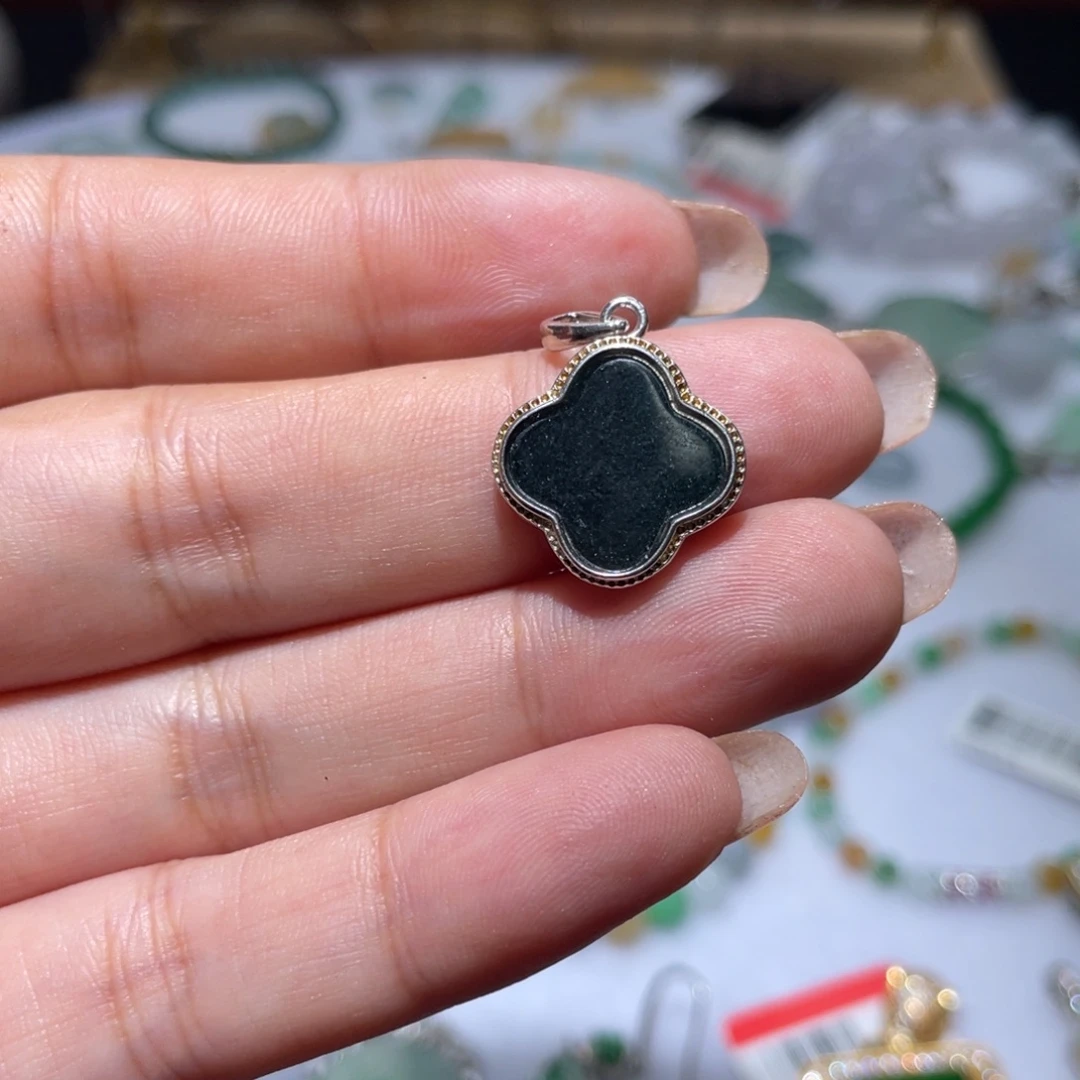 翡翠银S925镶嵌颈饰