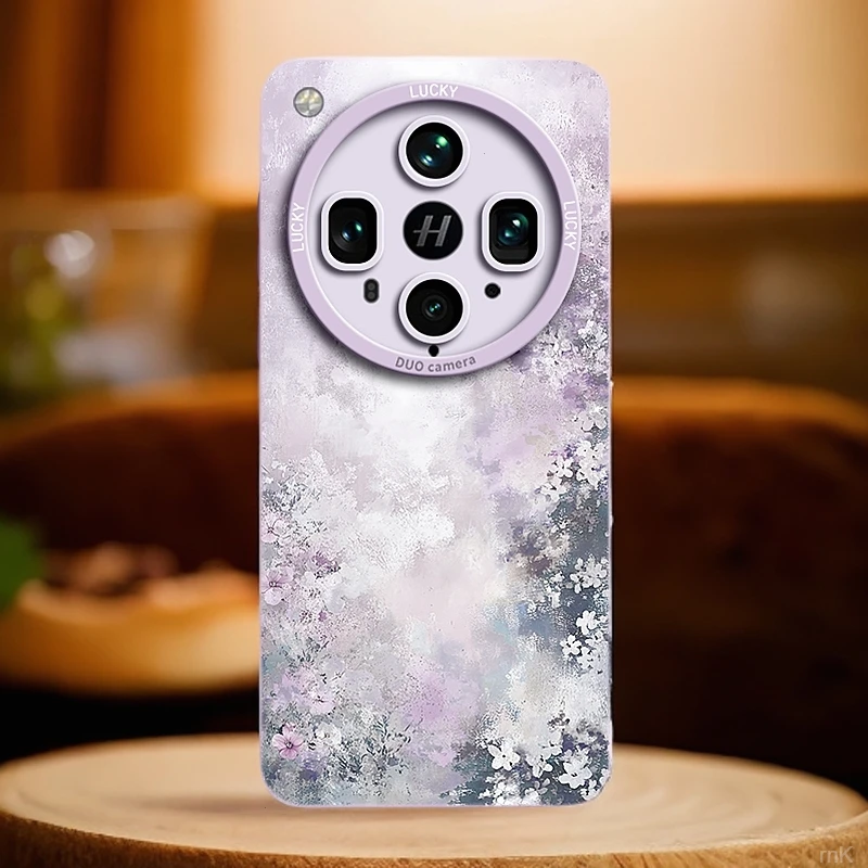 适用OPPOFindX9Pro防摔手机壳findx8潮牌保护套X7 油画风碎花爆款