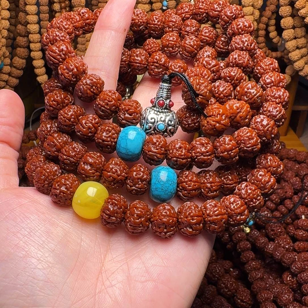 张***弯金刚菩提吊坠12mm108颗六瓣