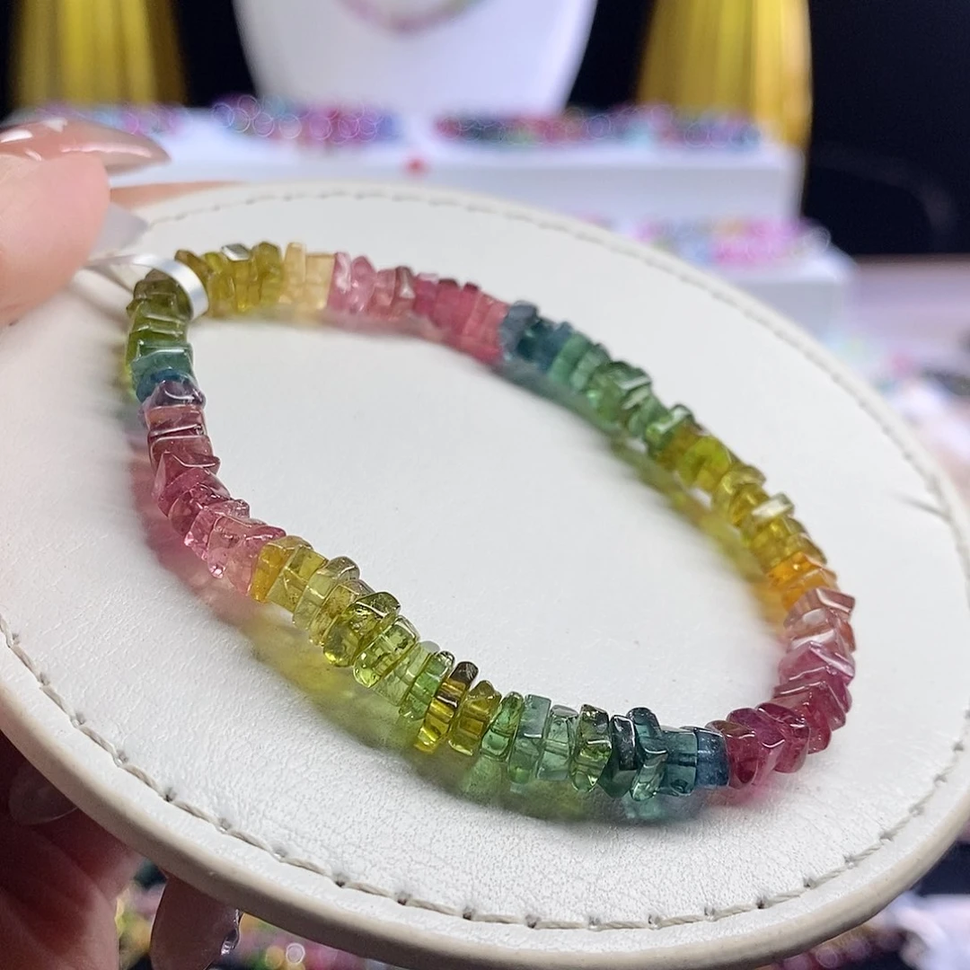 未镶嵌手链碧玺算盘珠