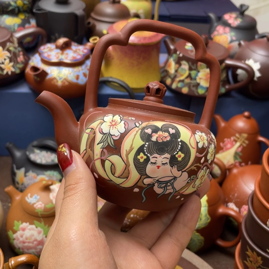 墨***曦红泥茶杯紫砂主人杯200cc