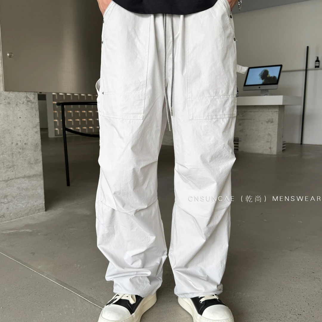 透气薄款速干休闲裤阔腿穿搭长裤直筒工装裤百搭透气伞兵6657男生