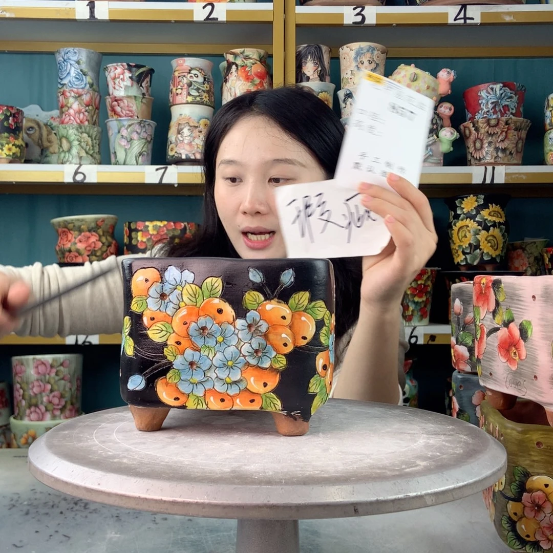 陶景德镇手工花盆857