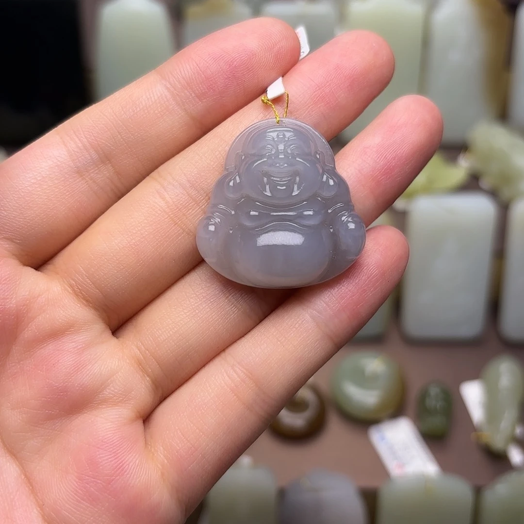 和田玉未镶嵌颈饰佛****人