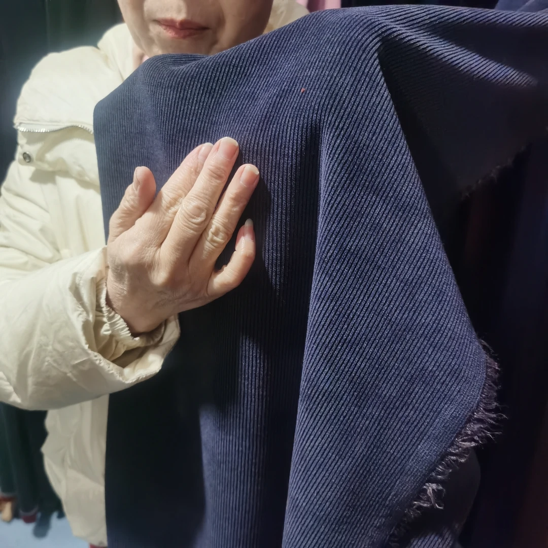 雪尼尔条绒布料拿铁灰1米