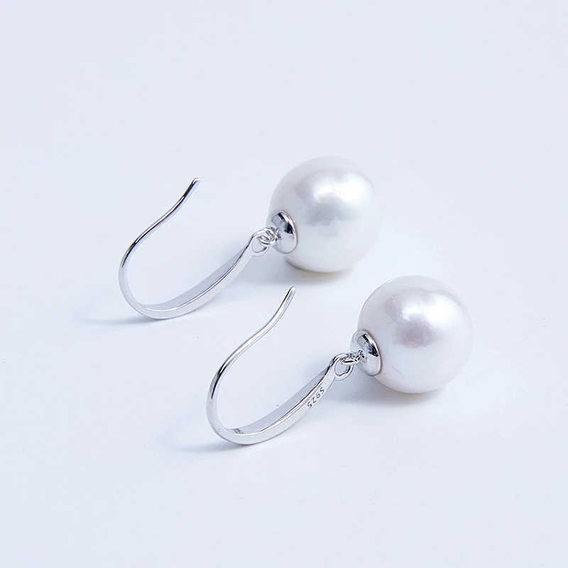 【乔森-甄香】天然淡水珍珠耳钩 10-11mm
