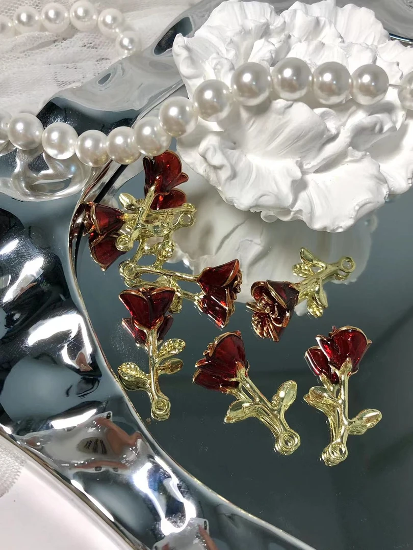 雨宝严选· DIY  P466玫瑰美人单吊吊坠DIY