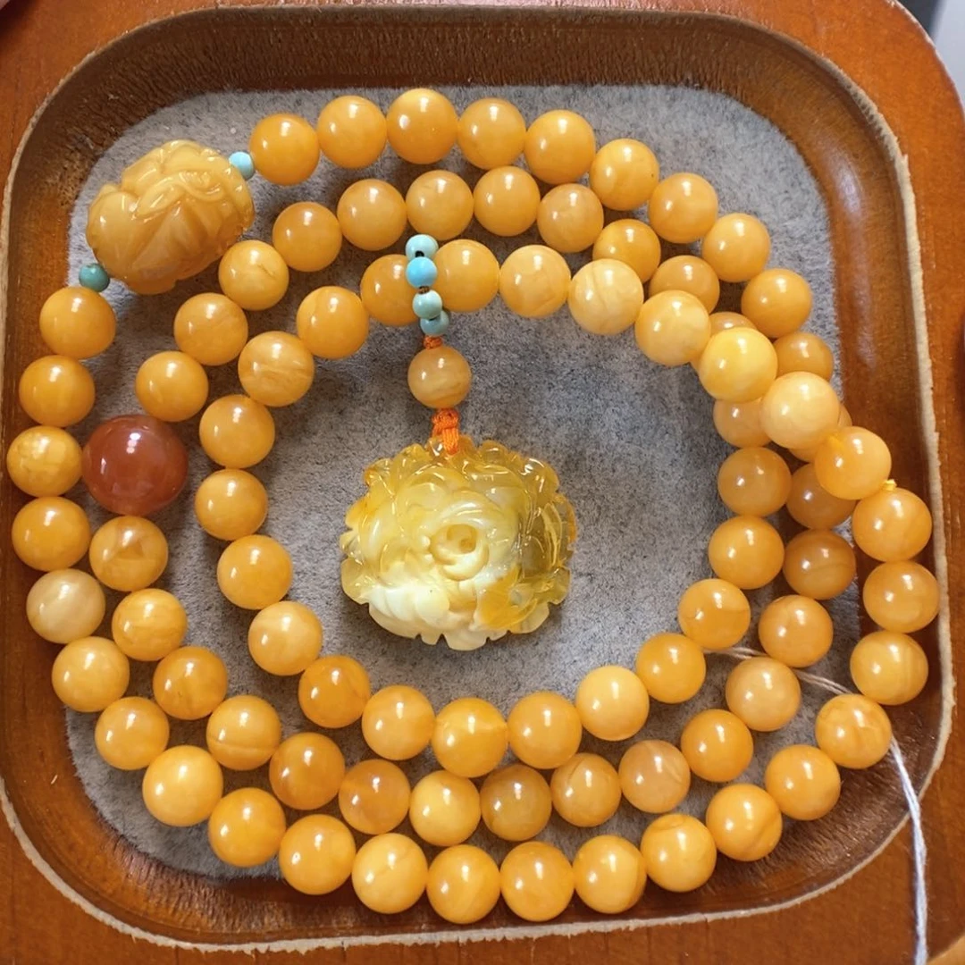 未镶嵌蜜蜡手串蜜蜡手串