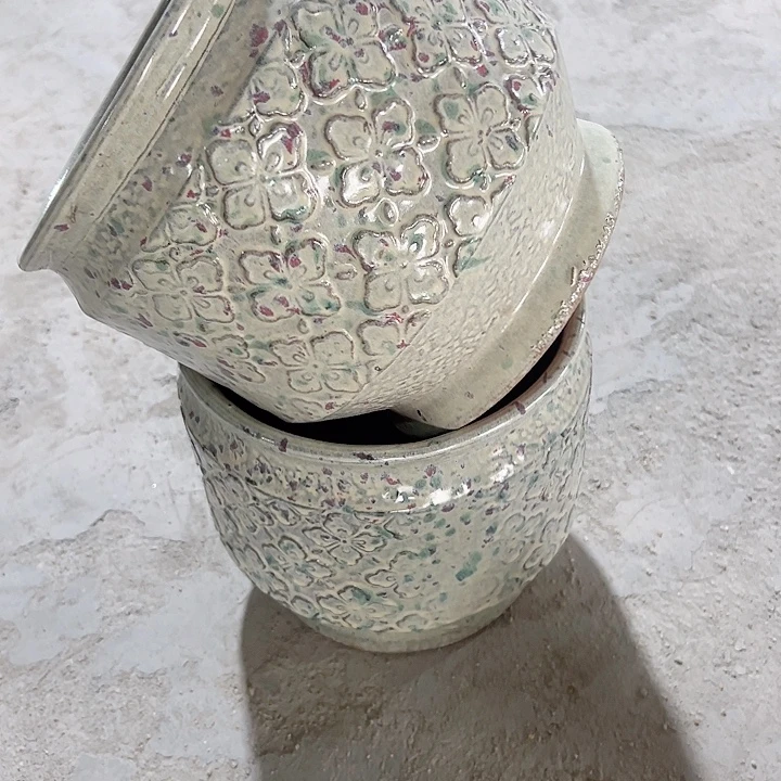 紫砂花盆高18口18