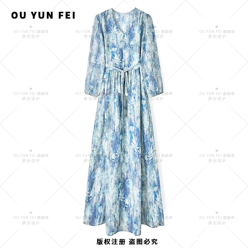 女装连衣裙夏季新款高级感穿搭时尚显瘦轻奢长裙HY1051