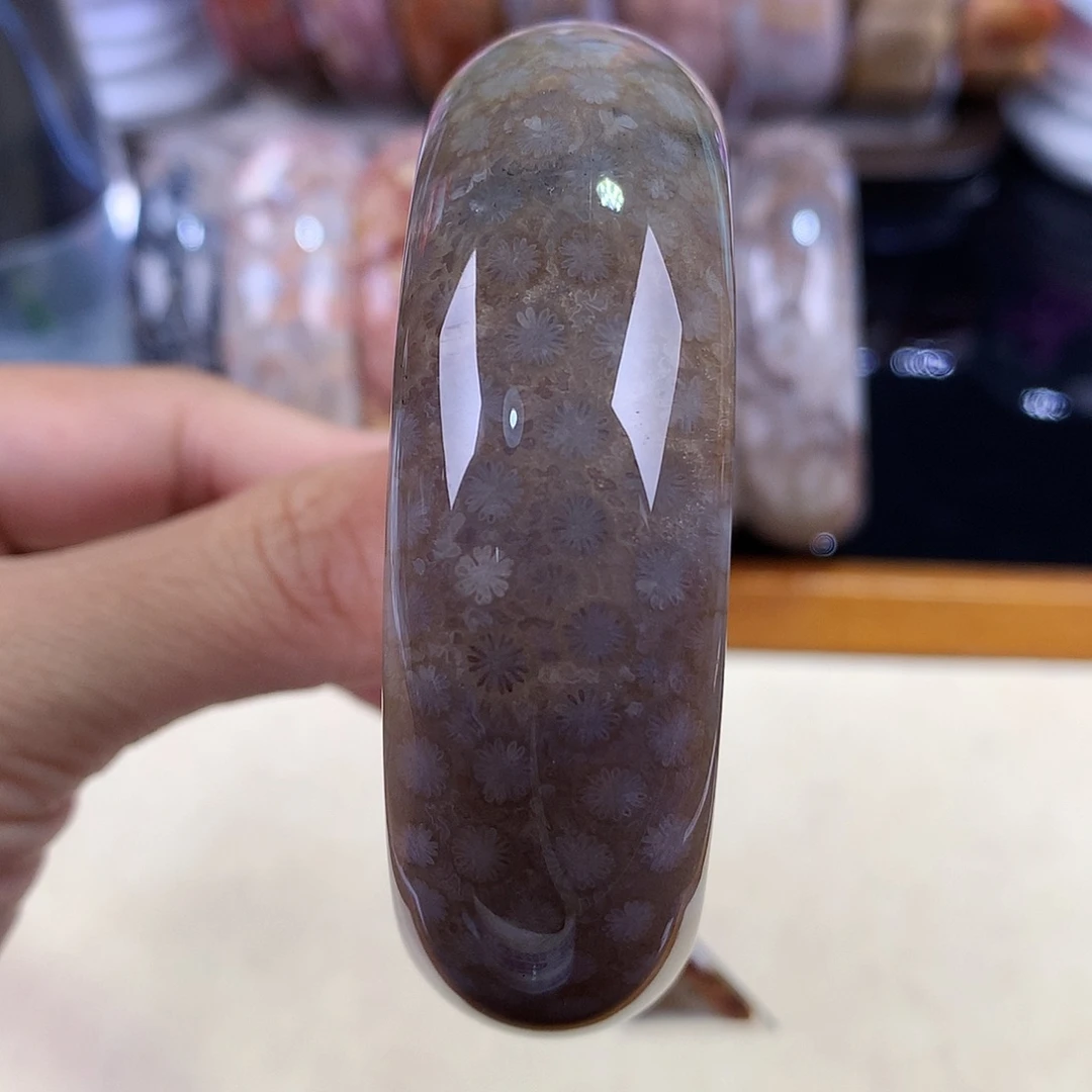 硅化珊瑚（珊瑚玉）未镶嵌吊坠(赠链)75号57圈口