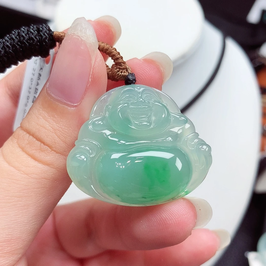 翡翠未镶嵌颈饰翡翠43，27/32/6