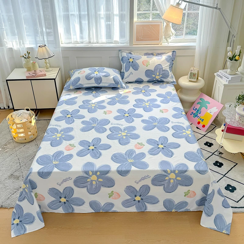 纯棉单床单180*230全棉加厚儿童单人宿舍居家斜纹保暖防滑