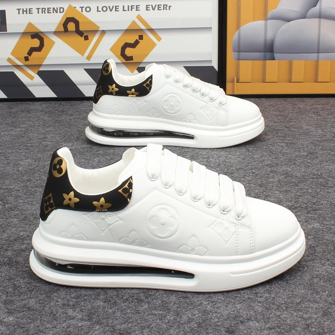 【香港DcSU&Shoes官方正品】潮流印花小白鞋男女款情侣气垫鞋百搭