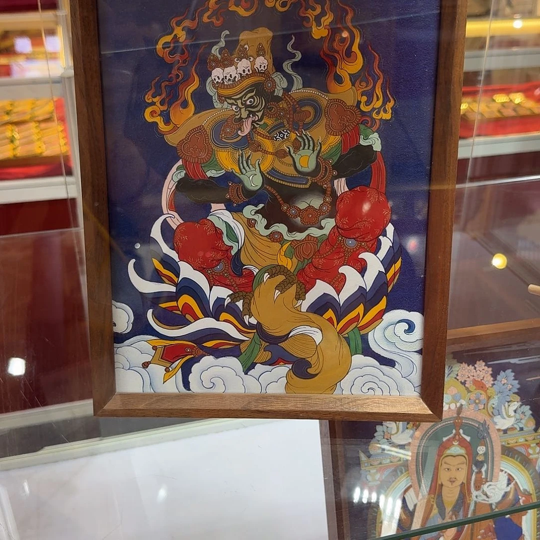 哞***哞吊坠热贡纯手绘唐卡扎基拉姆