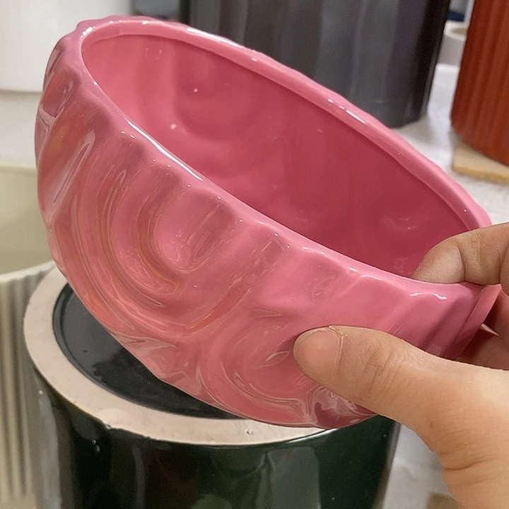 陶盆有孔 瑕疵针孔漏釉介意勿拍外高 8外口16*11