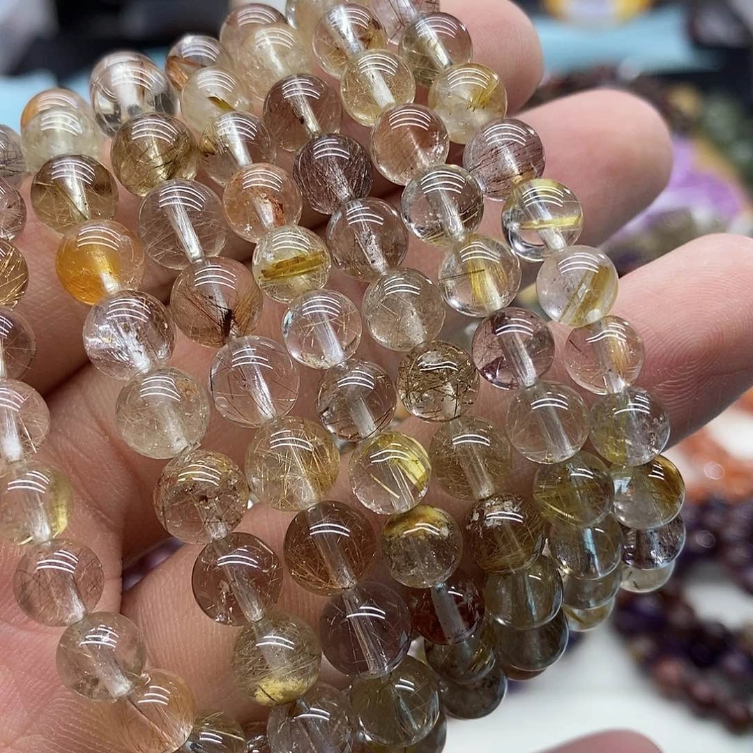 水晶手链未镶嵌多样性发货发一条