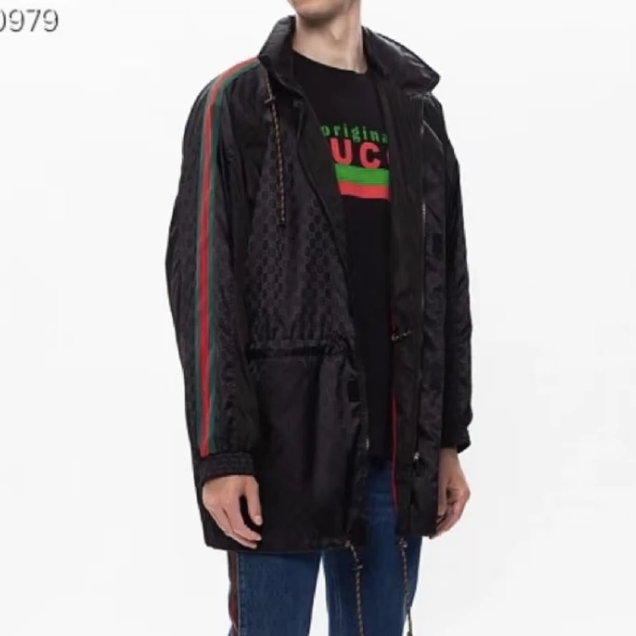 99新 GUCCI/古驰 3203/ Logo提花宽松长袖夹克外套