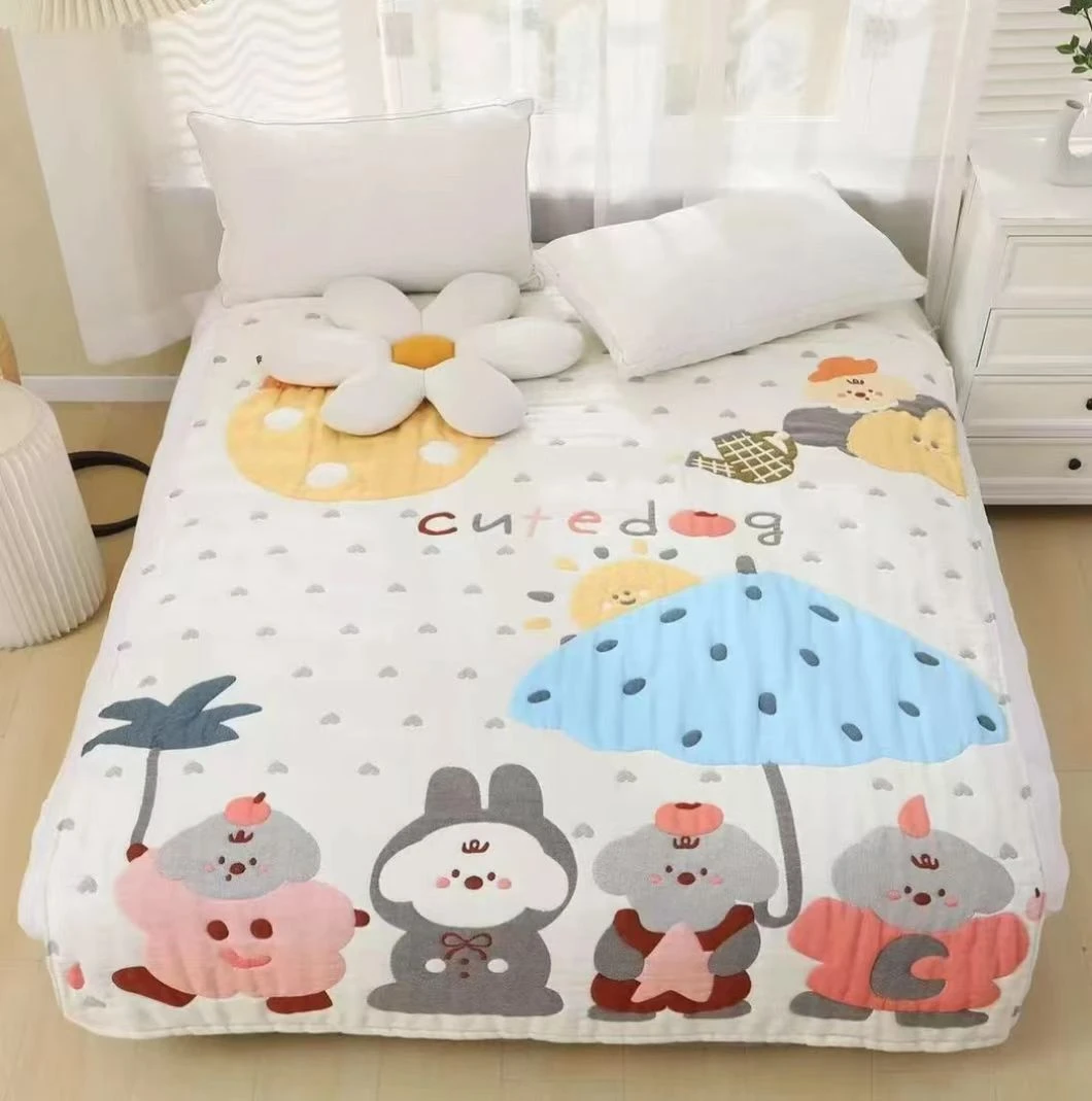 【小伙伴】150*200cmA类柔软亲肤透气秋被棉纱泡芙被