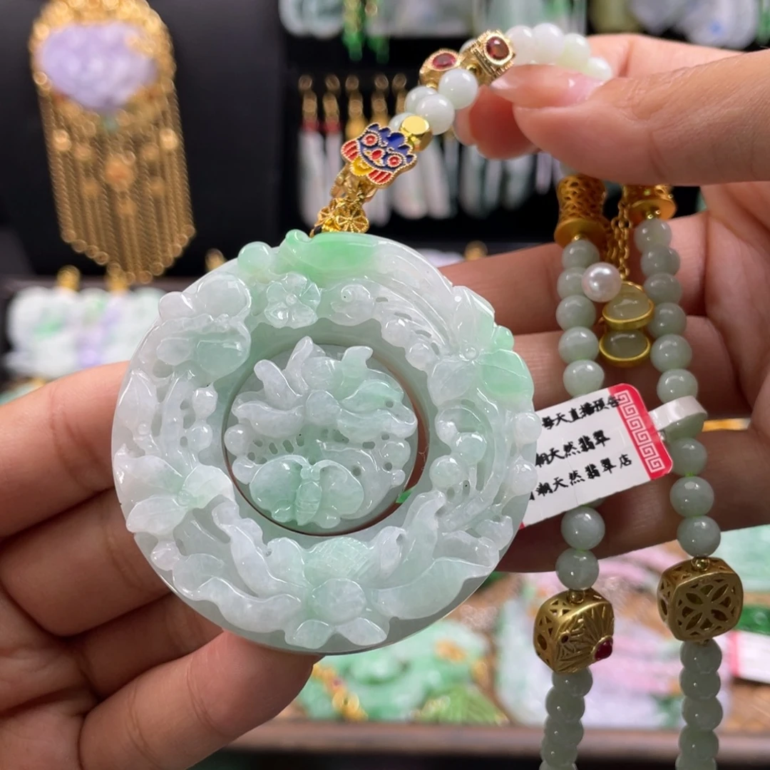 颈饰未镶嵌翡翠代编织