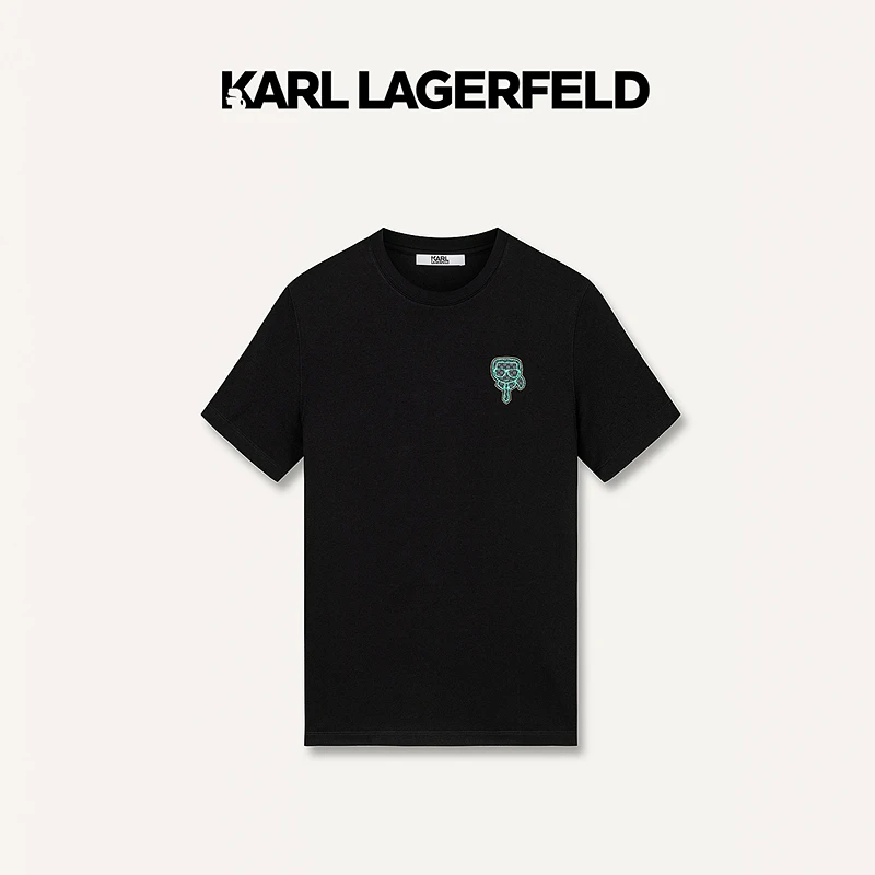 KARL LAGERFELD卡尔拉格斐2024夏新款KARLT恤老佛爷1K1D30602195