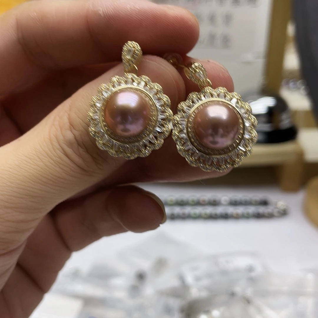 海水珍珠银S925镶嵌颈饰