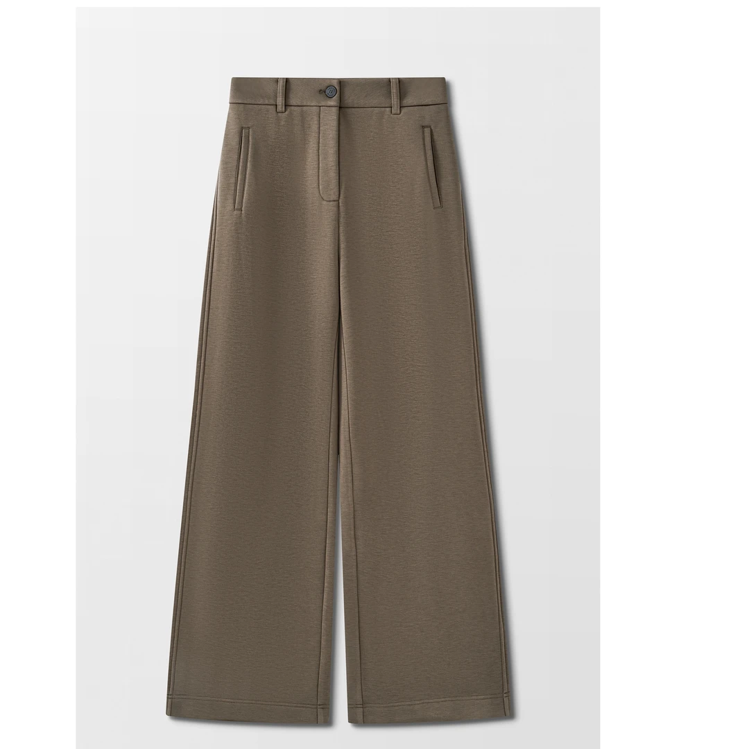 Laurel劳芮显瘦百搭经典直筒长绒长裤LWD335K90100