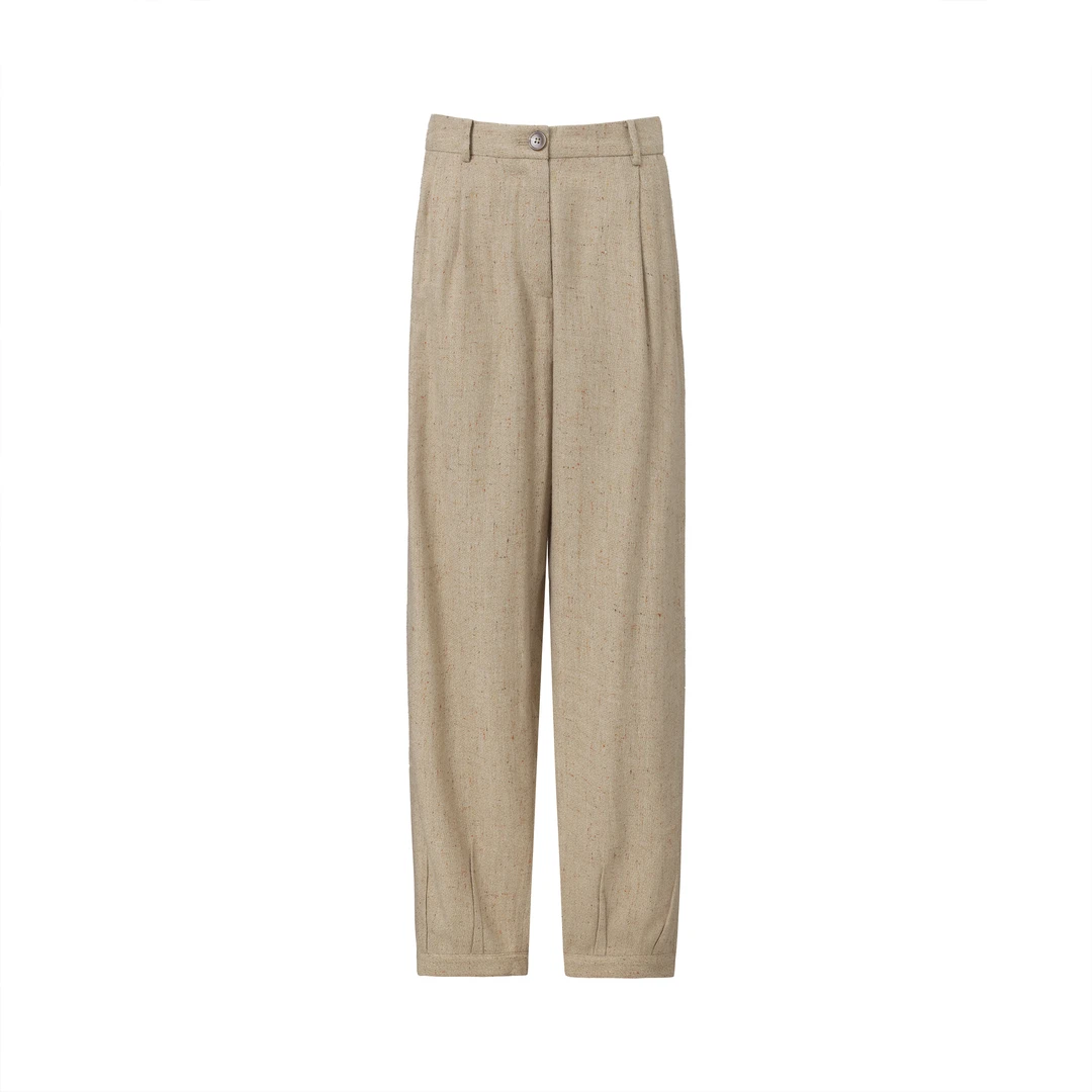 【坤姨专属】薄款直筒裤长裤极简风高腰微喇裤夏季西装裤松紧腰