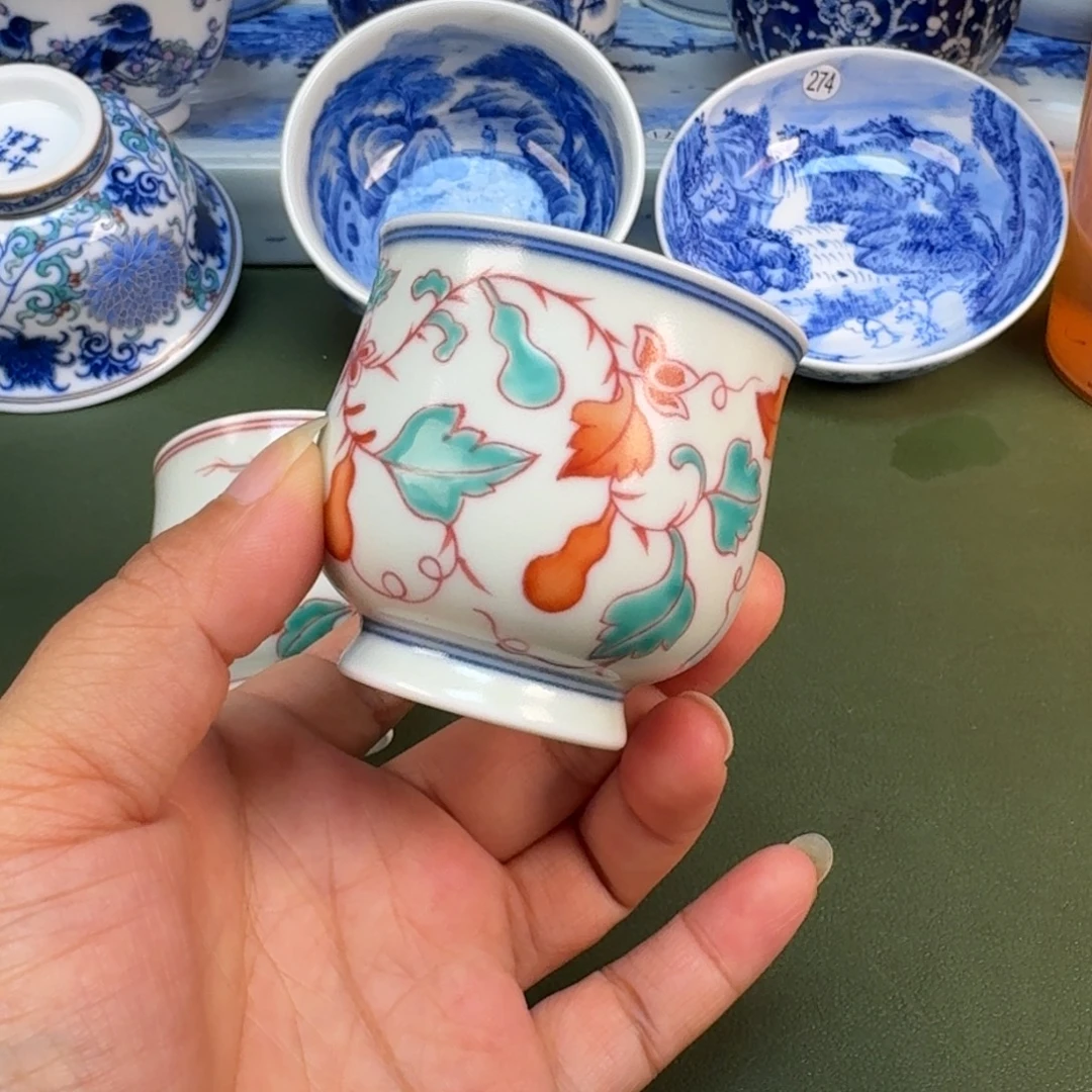 景德镇纯手绘茶具圆圆215