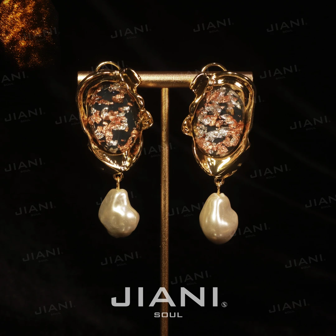 合金耳饰 JIANI【1970s“毕加索的调色盘”变彩效应美术设计】耳饰