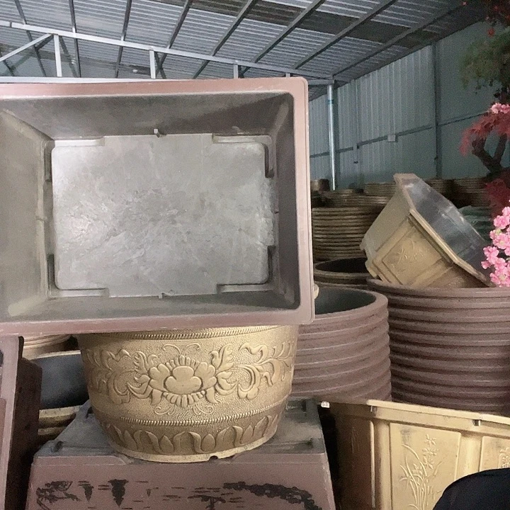 圆50盆两个有孔金色