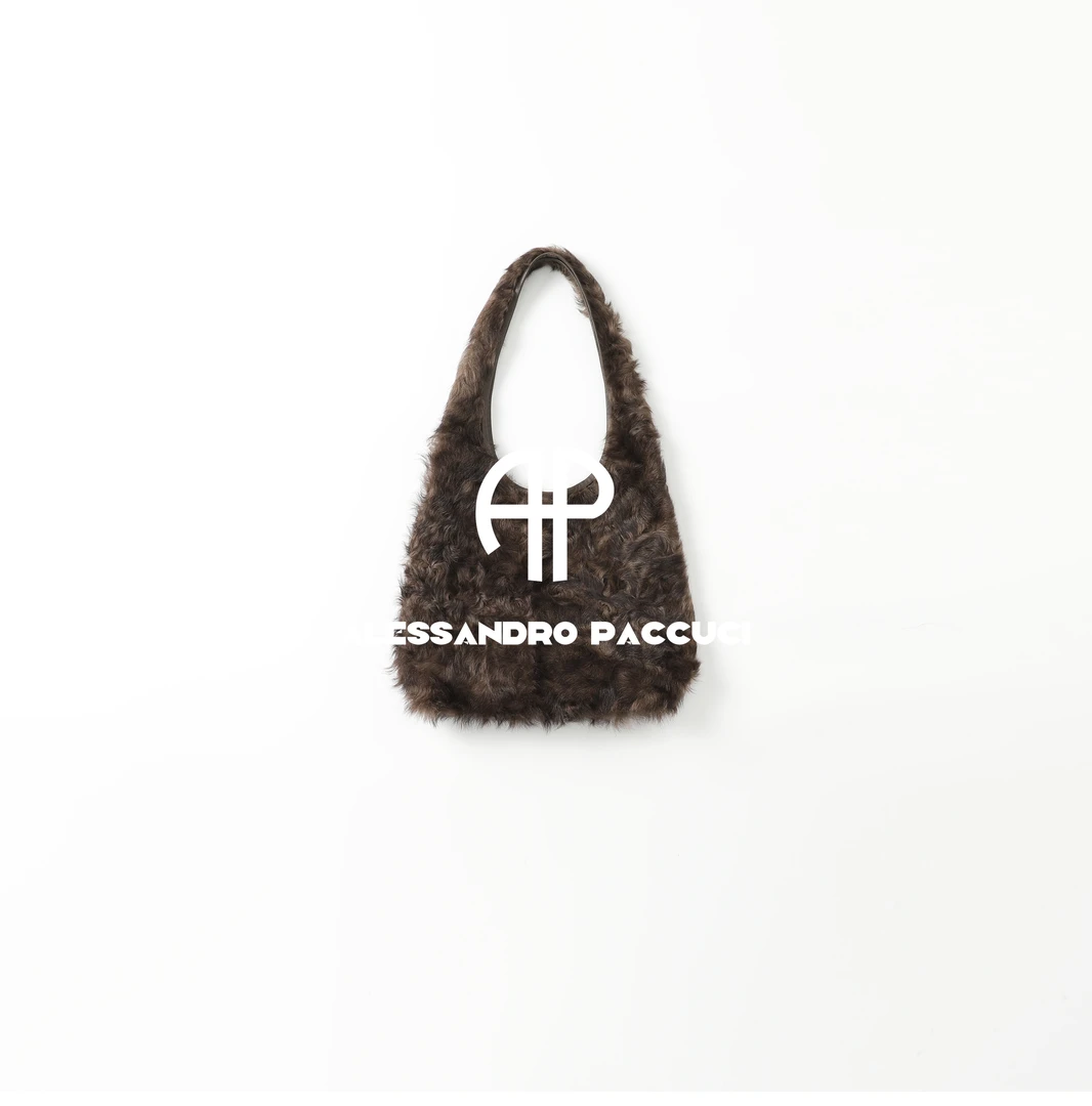 AP洛哥54081BD小湖羊两色时尚百搭气质毛绒单肩包手提包