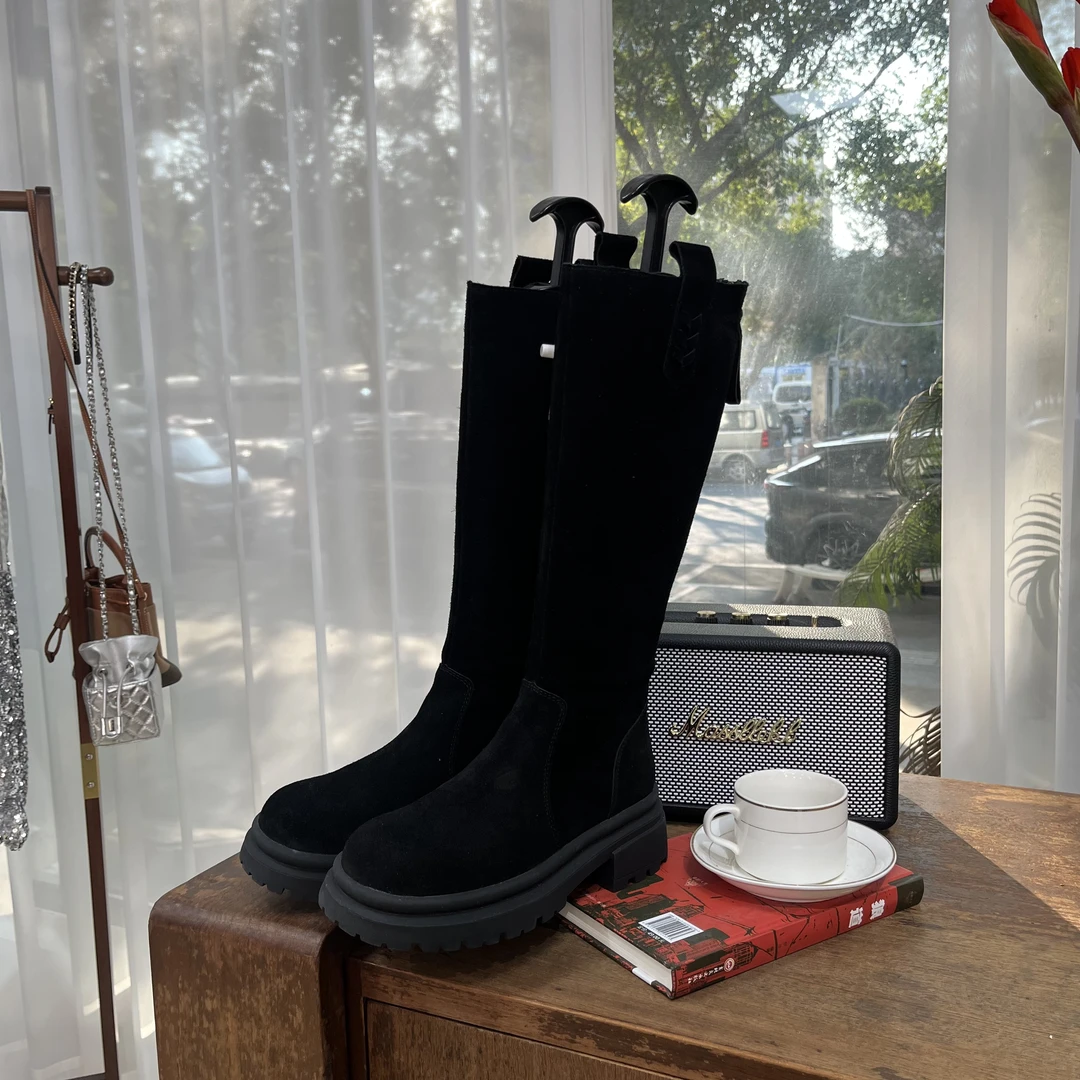 小小苏7197-07时尚潮流高筒靴厚底休闲顶流秋冬西部靴冬季不过膝