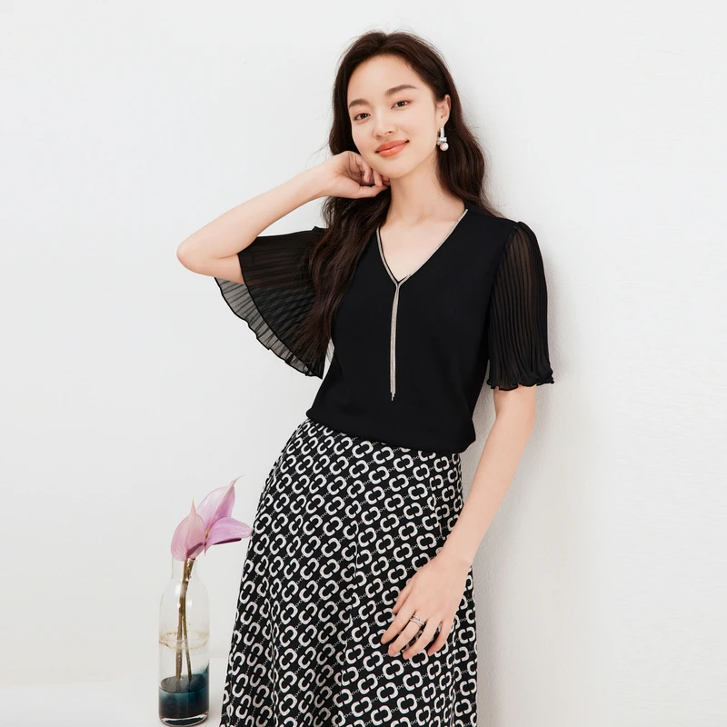 【丽公主专属】珂莱蒂尔显瘦上衣KZ02803A4 KZ02796W0 KZ02824R4