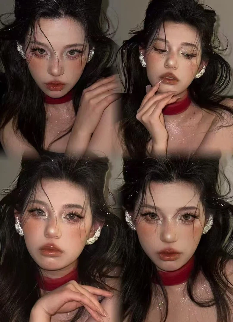 新娘小众设计感高级轻奢气质耳钉耳饰结婚晨袍羽毛水钻饰品B15