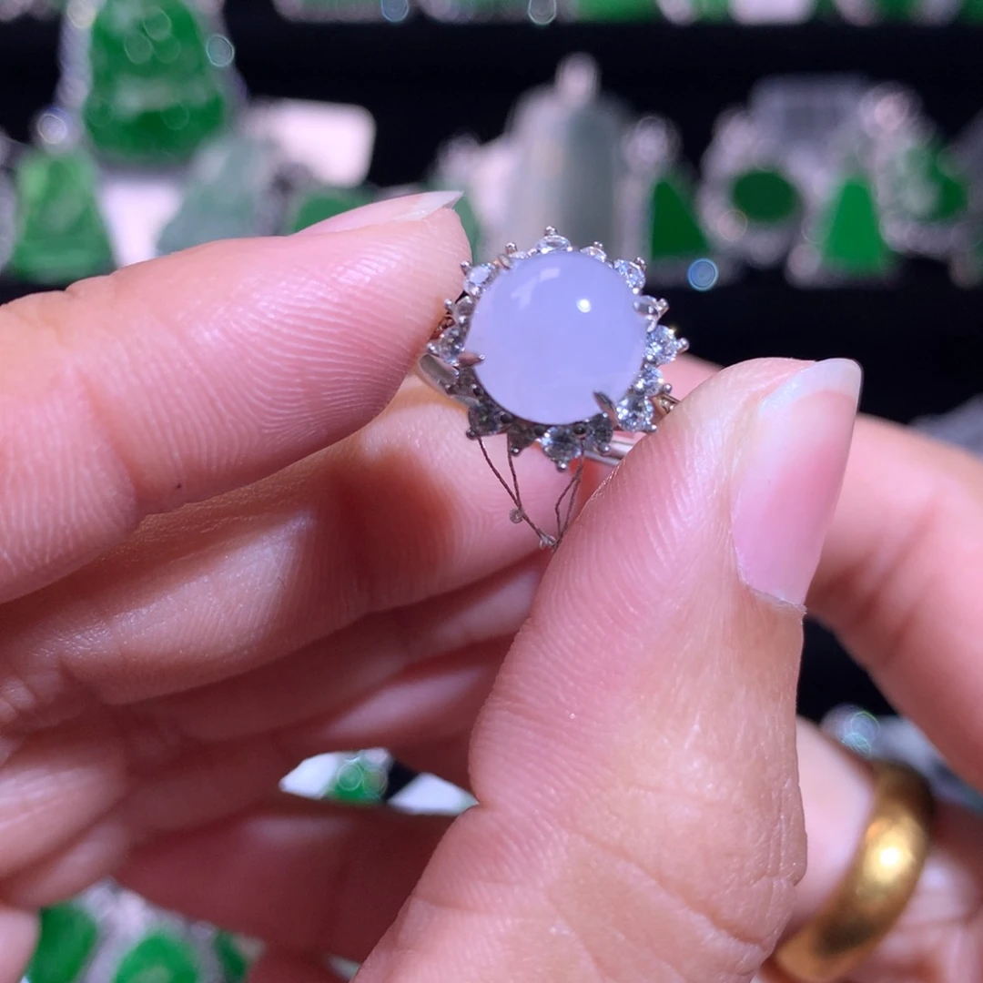【闪购商品】银S925镶嵌戒指翡翠