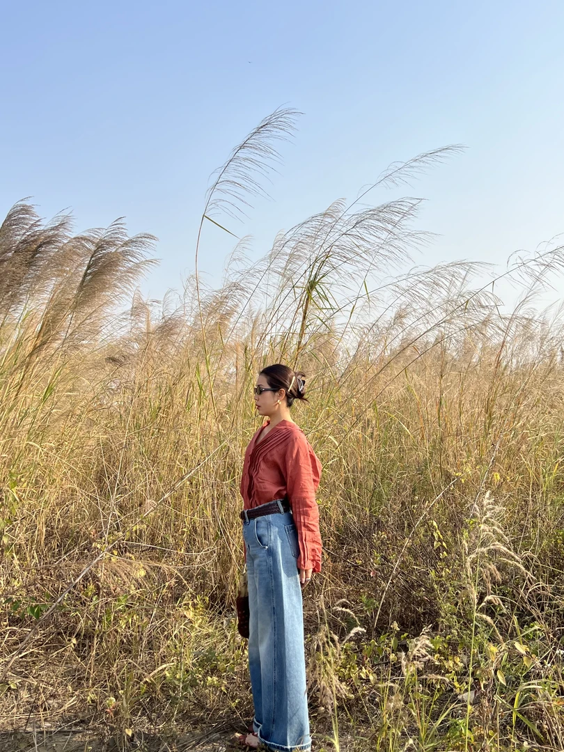 【显高神裤-阔腿裤】浅蓝垂感中厚牛仔修跨显高阔腿裤女神范