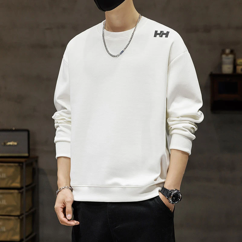 【高品质】2025春秋爆款长袖男士卫衣流行宽松休闲圆领青年潮流8082