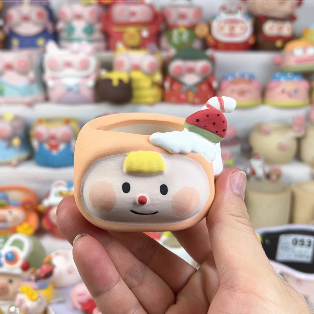 陶瓷557多妹盆口5高4 特价满48元包邮