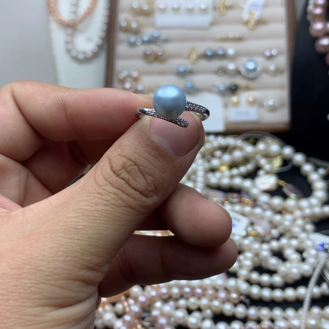 淡水珍珠8-9未镶嵌d49戒指