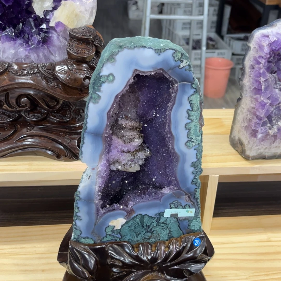 紫晶未镶嵌摆件紫晶