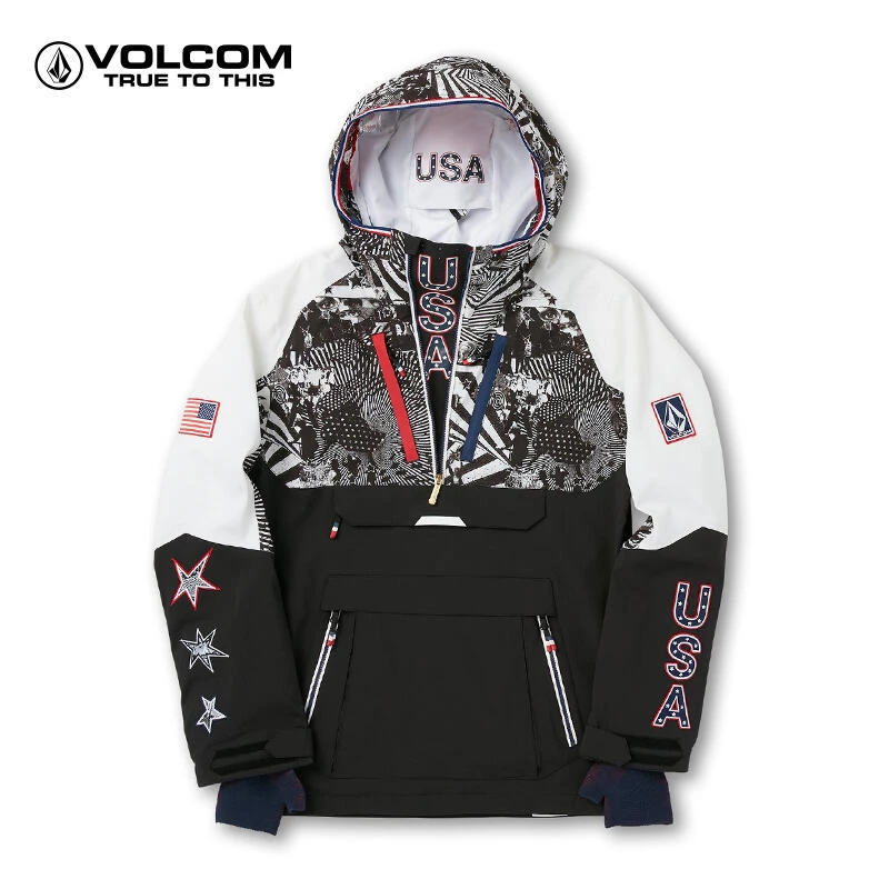 男装户外品牌美式专业滑雪服2024冬季新款防寒保暖夹克