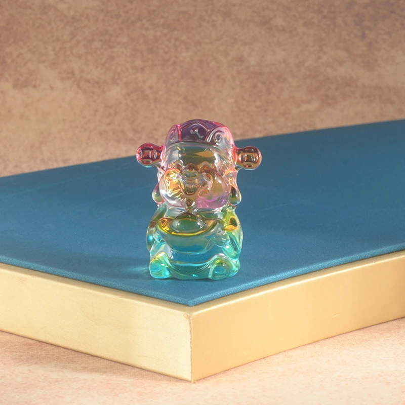 【小魏总返场福利】七彩琉璃财神摆件（56*34*33mm）